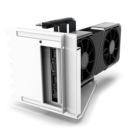 Nzxt Vertical GPU Mounting Kit-AB-RH175-W1-175mm PCIe 4.0x16 Riser Cable - GPU Mount Heavy Duty Steel Bracket, Black/White