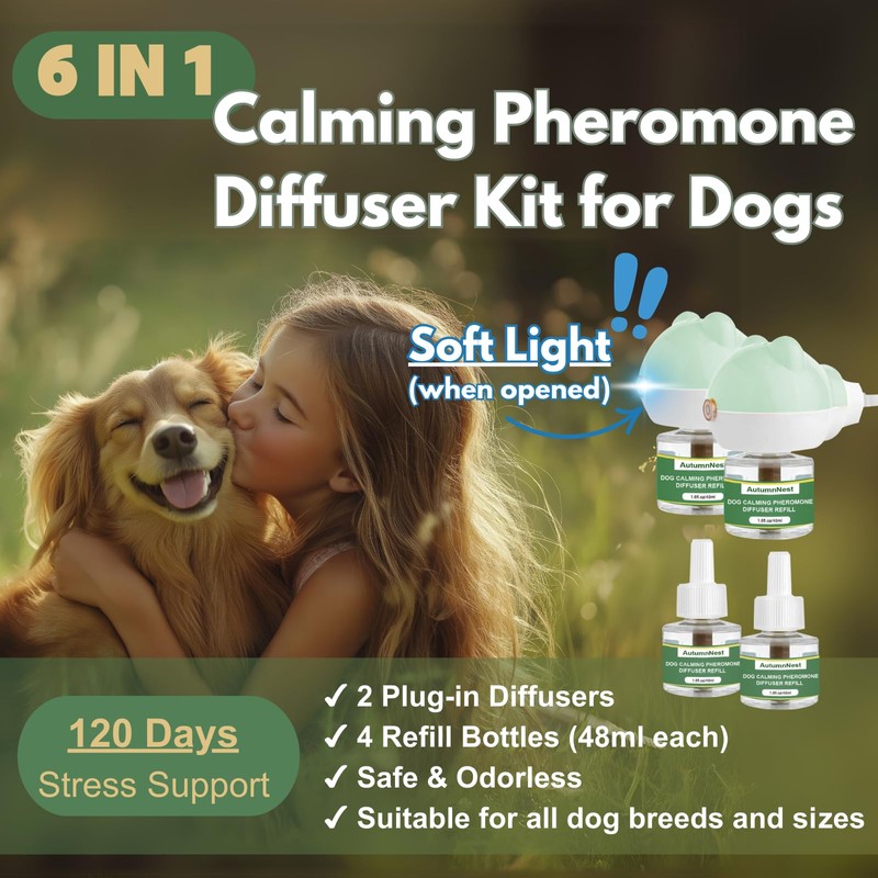 Dog Pheromone Calming Diffuser Kit, Calming Diffuser for Dog (2