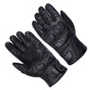 Leatherick Mens Motorcycle Gloves Black Genuine Leather CE Certified Protective
