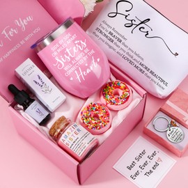 Sister Gifts From Sister Brother, Sister Birthday Gifts,Pamper Gifts Relaxation Spa Bath Set Big/Little Sister Care Package Box,Christmas Xmas Think Of You Gifts For Sister,Best Friends,Sister-In-Law