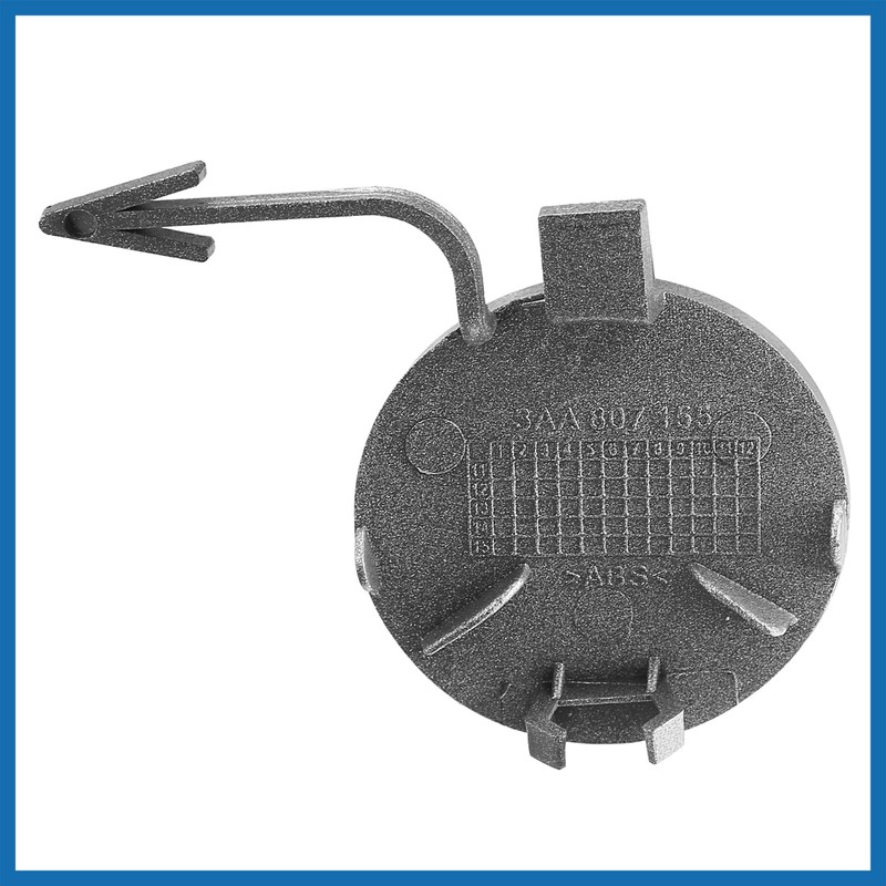 A ABSOPRO Bumper Tow Hook Eye Cover 3AA807155GRU Silver Tone