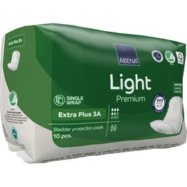 Abena Light Incontinence Pads, Eco-Friendly Women's Incontinence Pads for Adults, Breathable & Comfortable with Fast Absorption & Protection, Incontinence Pads for Women - Extra Plus 3A, 650ml, 10PK