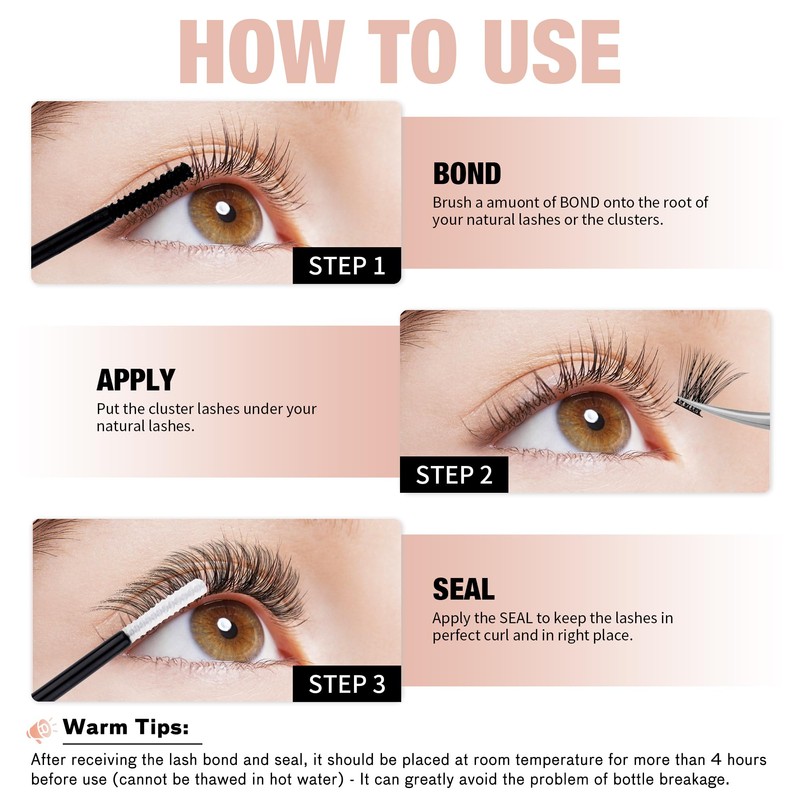 GEMERRY Lash Bond and Seal Waterproof Lash Cluster Glue for
