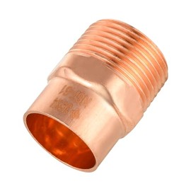 10-Pack EFIELD 1/2" C x 3/4" MNPT Copper Male Adapter, Plumbing Fittings with Sweat Solder X FNPT Connection (1/2" C x3/4" M)