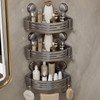 VOLPONE Corner Shower Shelf Suction Cup Shower Caddy Corner No