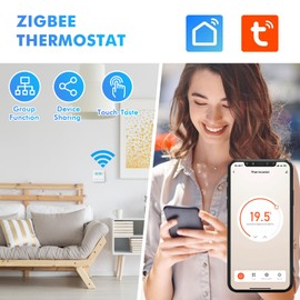 DewinLVD WiFi Thermostat Tuya Smart Raumthermostat Fußbodenheizung Hermostate Heizung Digital LCD-Anzeige Kompatibel mit Alexa Google Home und der Smart Life Tuya App