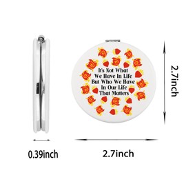 WUSUANED Red D Evie Makeup Mirror Music Movie Inspired Mirror Mal Fan Gift Movie Character Lover Gift (Red D Evie Mirror)