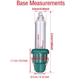 Mudder 50 Pcs Replacement Mini Light Bulbs Christmas Tree 2.5 V Incandescent Glass String Light Bulbs with Base Indoor Outdoor Xmas Decoration, 0.17 Ampere, 0.425 Watt (Clear,Green)