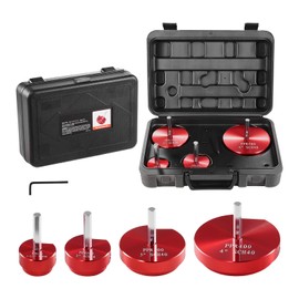 Happybuy PVC Pipe Reamer Kit, Aluminum Alloy, PVC Pipe Fitting Reamer Plumbing Tools Kit, PVC Socket Saver for SCH 40 ABS, PVC Pipe, Contains 3/2", 2", 3", 4"