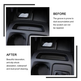 YEE PIN Ranger 2024 Rubber Mats Compatible with Ford Ranger / T9 / Wildtrak 2023 2024 2025 (Electronic Brake) Mats Non-Slip for Centre Console Storage Box Interior (Black)