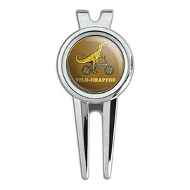 GRAPHICS & MORE Velo-Ciraptor Velociraptor Biking Funny Humor Golf Divot Repair Tool and Ball Marker