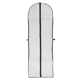 Garment Bags Large Size Foldable White with Black Border Dust Proof Clothes Protector for Wedding Dresses Long Dresses Suits