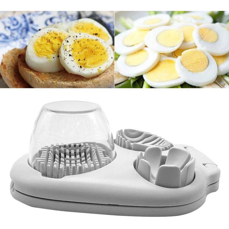 ProLeo Egg Slicer, 3 in 1 Stainless Steel Mushroom Slicer