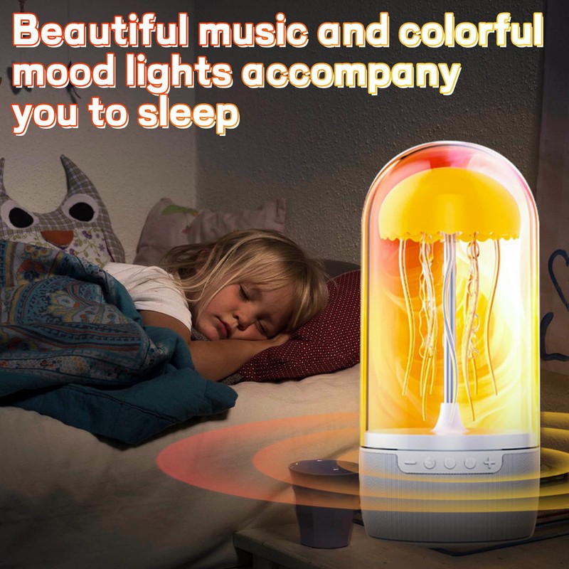 Jellyfish Lamp Bluetooth Speaker - Color Changing LED Night Light