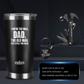 KINBATA Birthday Gifts For Dad-Fathers Best Day Gift for Dad Ever Gifts for Men from Daughter Son Wife Personalized Present for Him PaPa Multitool