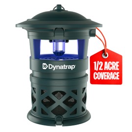 DynaTrap DT1130-GRSR 1/2 Acre Mosquito & Flying Insect Outdoor Trap and Killer – Kills Mosquitoes, Flies, Wasps, Gnats, & Other Flying Insects - Bug Zapper Alternative – Green