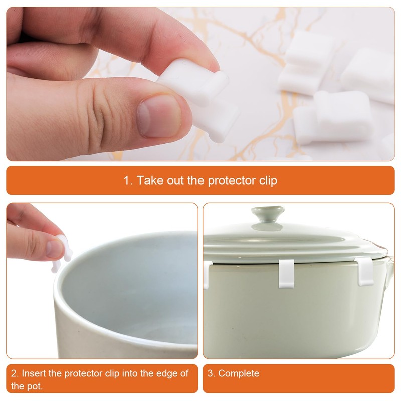 12pcs Dutch Oven Lid Protector Clips, Silicone Cookware Protector Clips