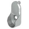 Oval Wardrobe Rail END Supports Rail Brackets 15mm Wide Nickel