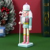 BESPORTBLE 25CM Christmas Nutcracker Soldier, Pink Wooden Nutcracker Figure, Nutcracker