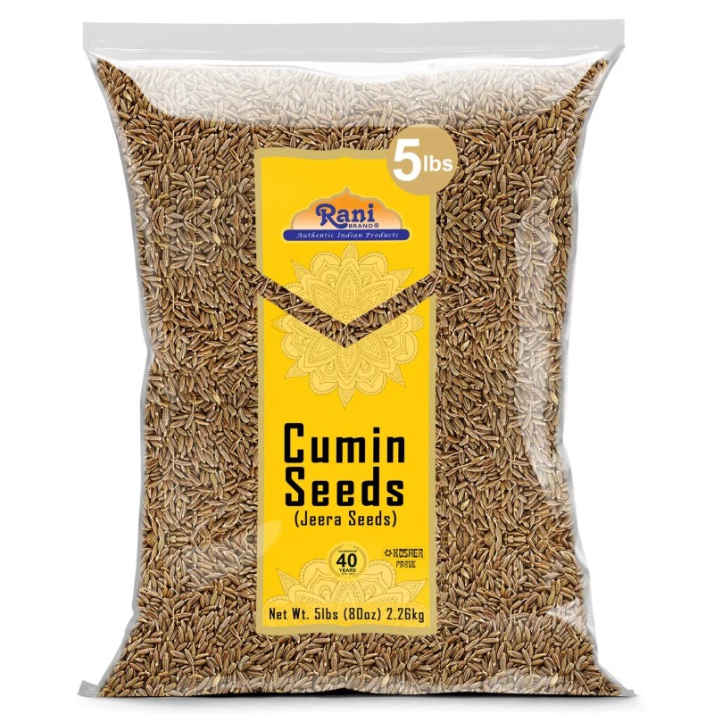 Rani Cumin Seeds Whole (Jeera) Spice 80oz (2.27kg) 5lbs