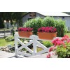 Apollo Exports International 24" Dual Deck Railing Planter, Terra Cotta