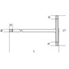 Beta 009510550 T-Handle Sliding Hexagon Wrench 951 5.0 7.7 inches
