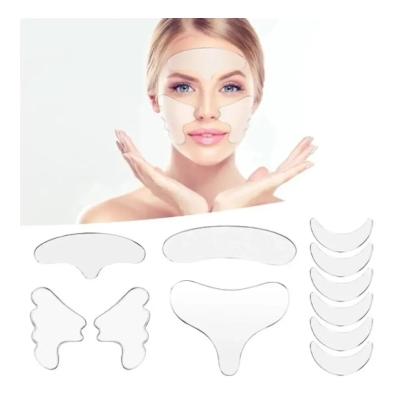 Piezas Silicona Facial Antiarrugas Parche Puede
