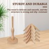 Tree Shape Wooden Trivets for Hot Dishes，4 Wooden Trivets +