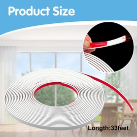 LYMOI 33 Ft Window Grille Inserts, Window Grid Kit, TPE Self-Adhesive Peel and Stick Trim Molding, DIY Flexible Molding Trim Door Window Inserts Frames Home Decoration