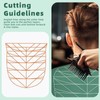 Professional Hair Cutting Cape with Geometric Grid Pattern, Longer Silicone