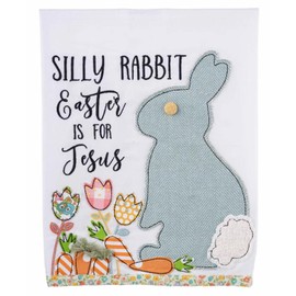 Glory Haus, Easter Celebration Tea Towels, Premium, Handmade Fair-Trade 19" x 25" (Silly Rabbit Carrot Patch)