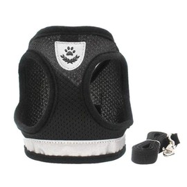 FEimaX Dog Harness and Leash Set, No-Pull Breathable Soft Mesh Puppy Vest Harness Reflective Adjustable Pet Harnesses for Small Medium Large Dogs and Cats - Outdoor Easy Control for Walking