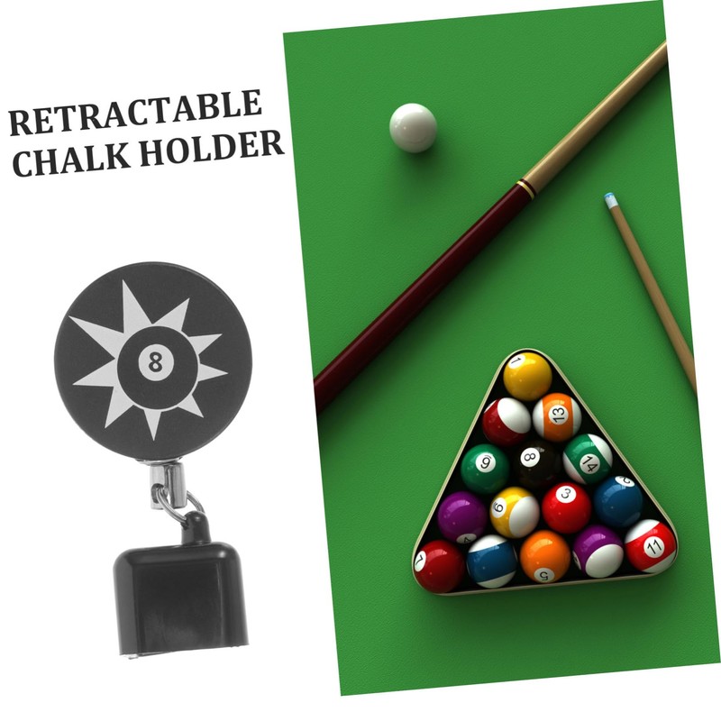 BESPORTBLE Pool Chalk Holder Retractable Billiard Chalk Case Storage for