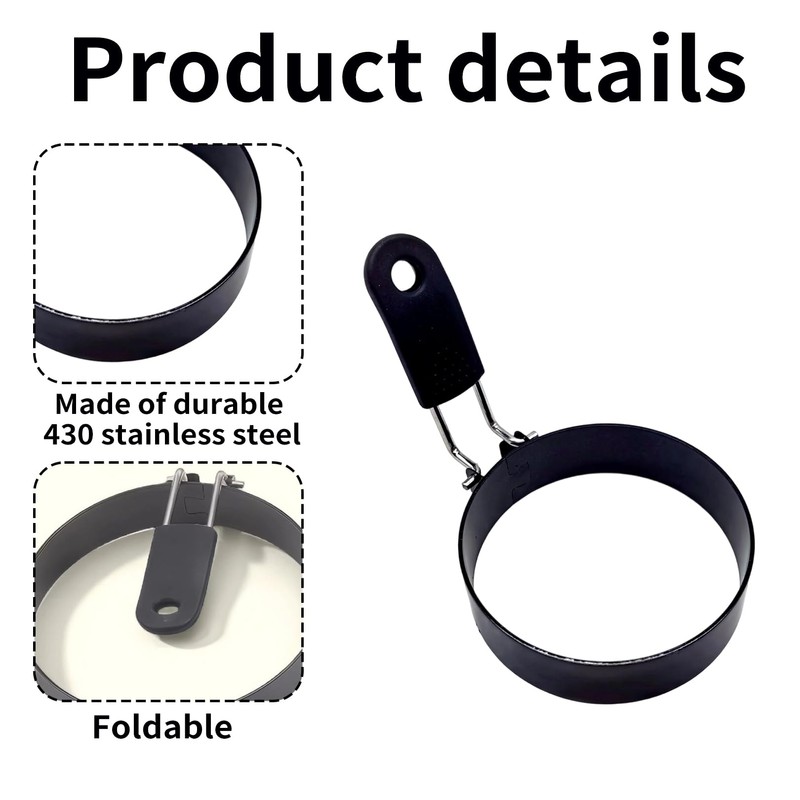 Pack of 2 fried egg moulds, pancake moulds, fried egg