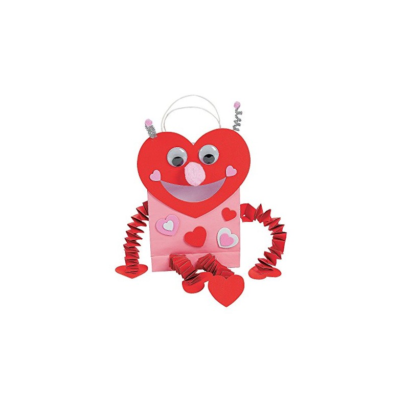 Fun Express Luv Bug Valentine Card Holder Paper Bag Craft
