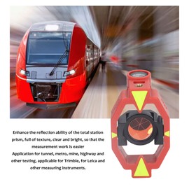 Total Station Surveying Prism 0mm Constant 25.4mm Effective Diameter Total Station Survey Mini Prism for Leica