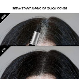 KISS Quick Cover Gray Hair Raíz Retoque Stick (2 unidades, negro)