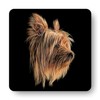 Fractal Artworks Silky Terrier Coaster with Fractal Art Design #1-3.