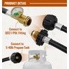 CALPOSE 12 FT Propane Extension Hose with Gauge, Propane Hose