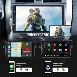 UNITOPSCI Android Car Stereo for Toyota Corolla 2009 2010 2011 2012 Wireless CarPlay Android Auto 2G 32G 9 Inch GPS Navigation Touchscreen Bluetooth FM Radio Phonelink WiFi SWC with Backup Camera Mic