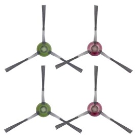 TALENTEC home 2 x Pairs of Side Brushes Compatible with Ecovacs Deebot Ozmo 920, 950, T5, T8, T8 AIVI, T9, N7, N8, N8+, N8 Pro+, X1 Omni, X1 Turbo, X1+, T10 Plus, Colour Red, Green and Black