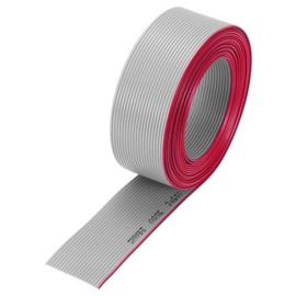 MECCANIXITY 28AWG IDC Wire Flat Ribbon Cable 3 m/9.8ft Length 1.27mm Pitch 20 Pin Gray for JTAG/ISP Connecting