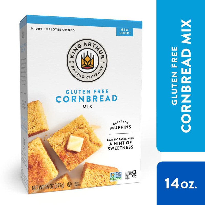 King Arthur Flour, Cornbread + Muffin Mix, Gluten Free, 14
