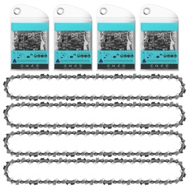 4-Pack Chainsaw Chain for 14 Inch (35cm) Bar for Hyun-dai HYC1600E, 52 Drive Links, 3/8" LP Pitch .050"(1.3mm) Gauge, Low-Kickback Saw Chain