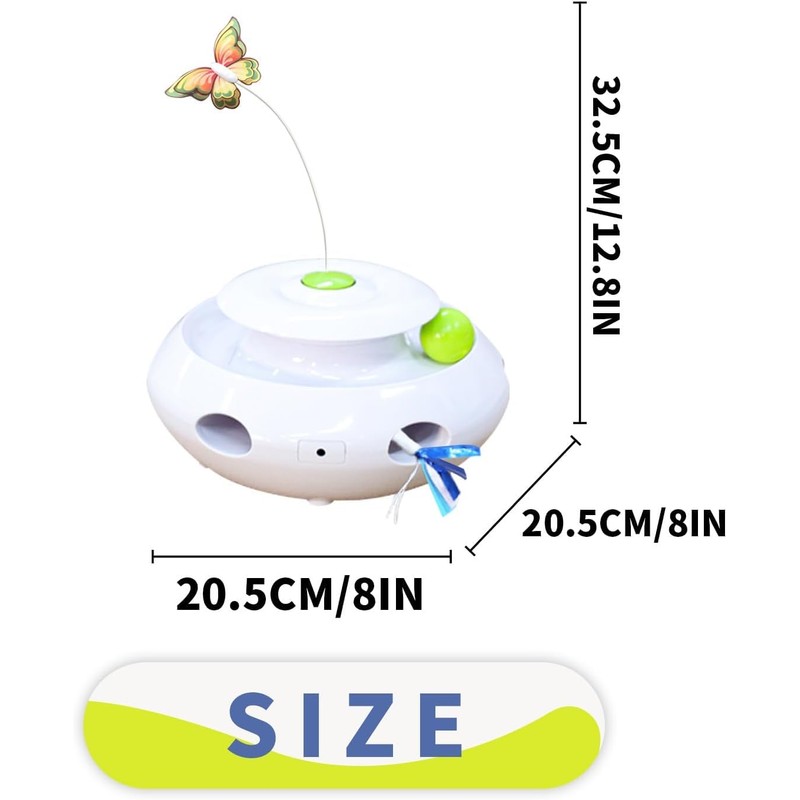 ALL FOR PAWS 3 in 1 Interactive Cat Butterfly Flutter