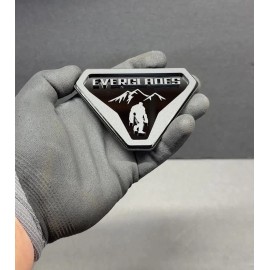 UsaStandard 2x Car Fender Sasquatch Everglades Emblem Badge M-Black on Black Ford Bronco SUV