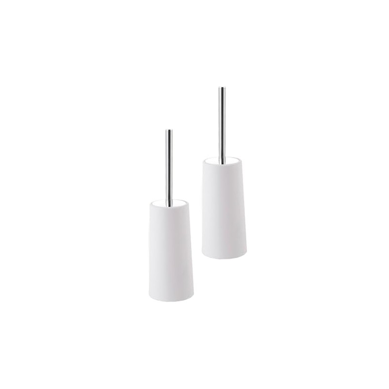 Juego de 2 Cepillo para Sanitario con Base, 37cm Blanco