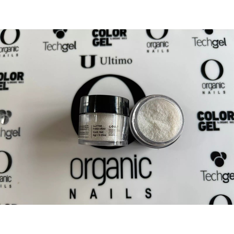 Organic Nails Glitter 100 White Organic nails Nails 6g
