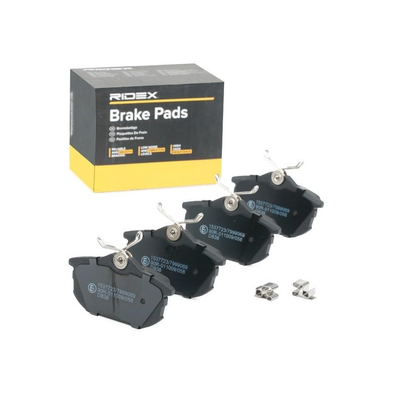 RIDEX ECE-R90 402B0040 Brake Pads Set Rear with Spring