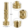 Triumpeek Solid Brass Hose Nozzle, 2 Pack 4" Heavy Duty
